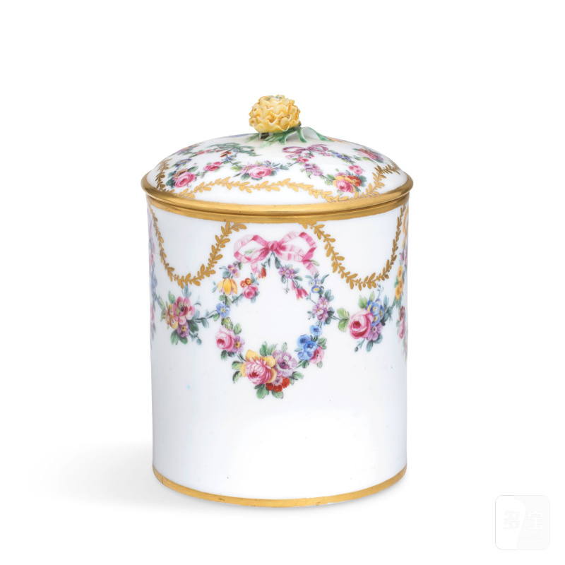 A Sèvres tobacco jar and cover (pot à tabac), dated 1772 - 图4